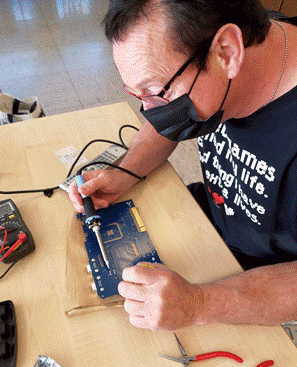 Didi beim Coronakonformen L&ouml;ten